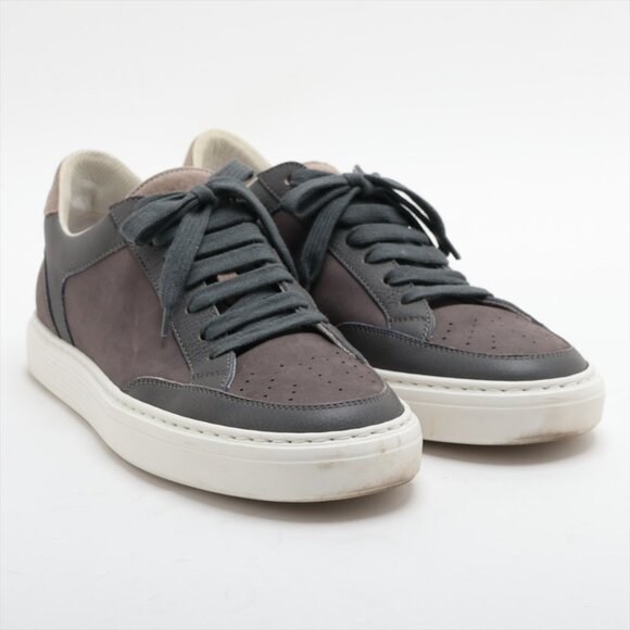 Brunello Cucinelli Leather Suede Sneaker Brown x Gray - Picture 2 of 15